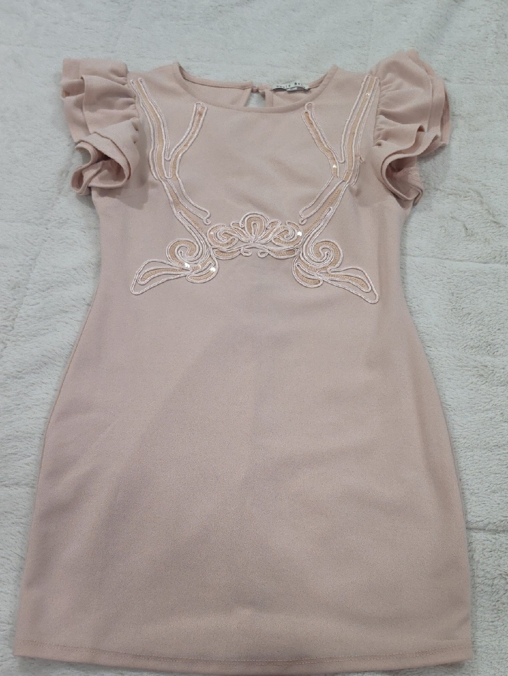 Haute Monde Blush Pink Sequin Detail Top